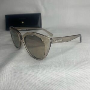 Suncloud Cityscape Polarized Sunglasses Mirror Cat-Eye Transparent Taupe Pink